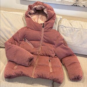 Absolutely perfect size 12 pink glitter Moncler girls jacket can be worn bywoman